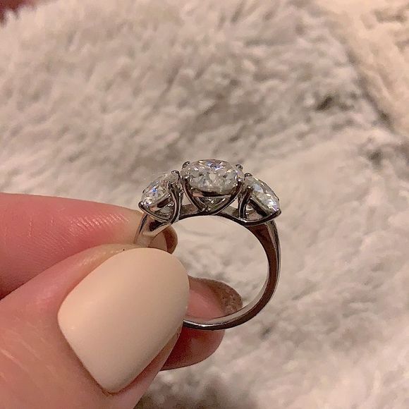 3pcs stone bridal engagement wedding ring - Picture 11 of 16